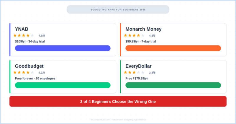 Budgeting Apps for Beginners (2026): 3 of 4 People Choose the Wrong One
