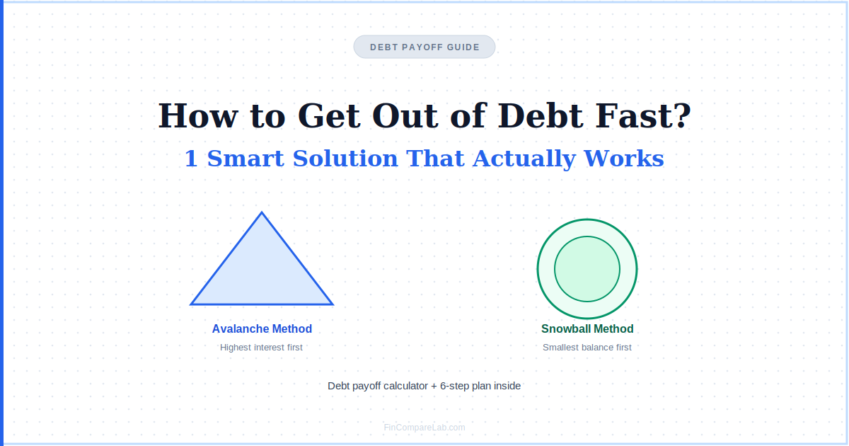 how to get out of debt fast guide 2026, debt avalanche vs debt snowball method comparison
