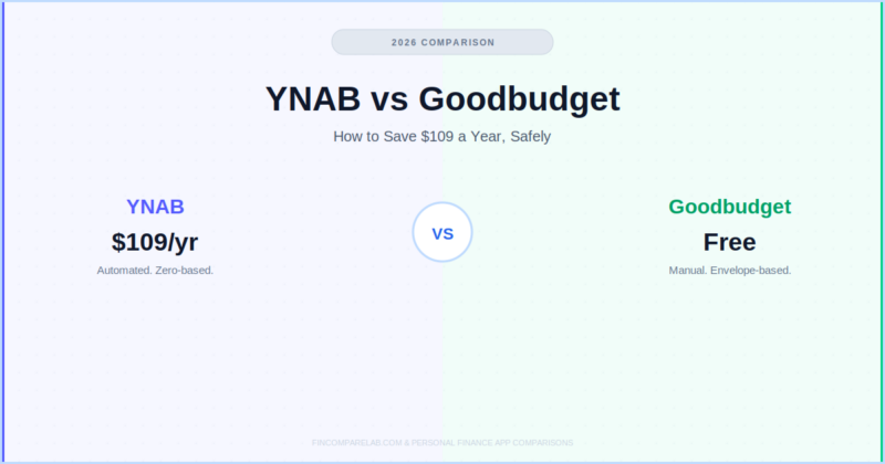 YNAB vs Goodbudget (2026): How to Save $109 a Year, Safely