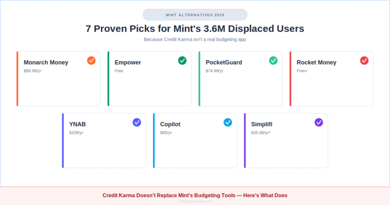 Best Mint Alternatives (2026): 7 Proven Picks for Mint’s 3.6M Displaced Users