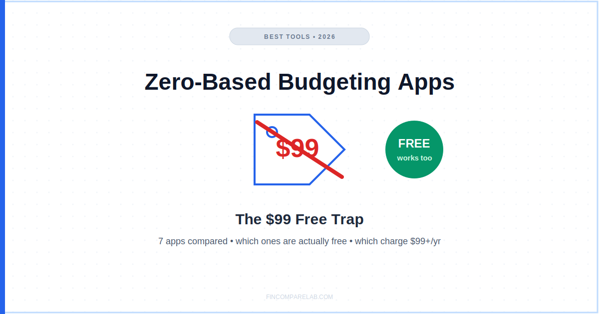 Zero-based budgeting apps 2026 — the $99 free trap, price comparison and free vs. paid summary