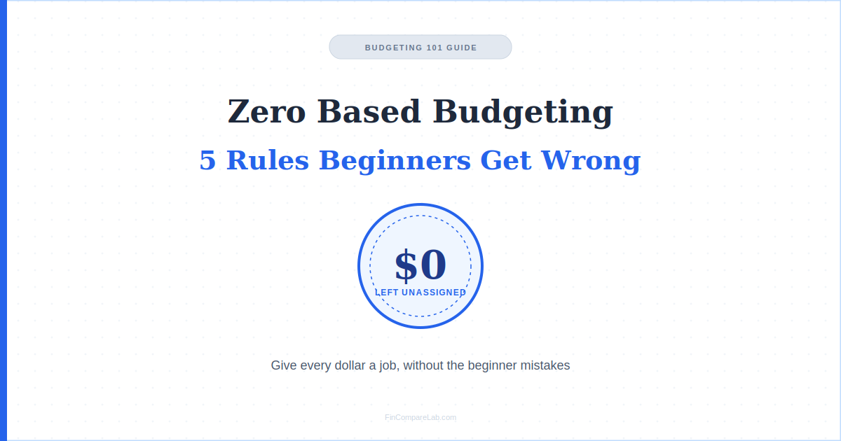 Zero based budgeting guide 2026 — 5 rules beginners get wrong, with fixes