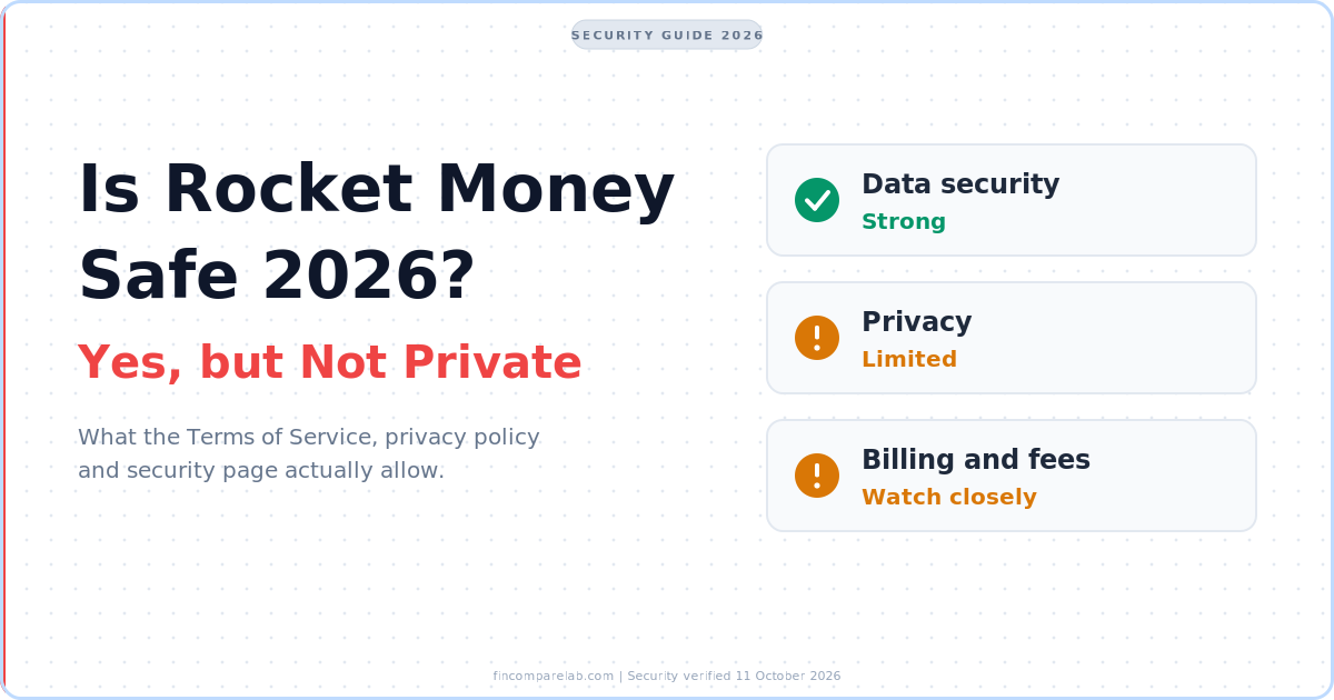 Is Rocket Money safe 2026: security, privacy and billing risk summary